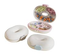 Bsbkoj Pill - 3-Piece Tablet Container with Compartments, Tablet with Dividers, for Daily Commuting, Night Use, Home, Camping, Office as well as