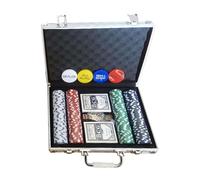 Bsbkoj Poker Chips Set, Grade Poker Kit with Aluminium Case, 7.87 x 2.76 x 2.36 Inches/8.07 x 8.07 x 2.76 in Professional Card Game Chips for Texas Hold'em, Blackjack, Club Tournaments