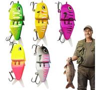 Bsbkoj Predator Fishing Lures | Looking Whitefish Bait, Slow Sinking Jointed Swimbait, Pack of 5, for Pitchangelling from Kayak in Saltwater and Freshwater for Catching