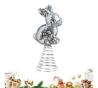 Bsbkoj Rabbit Statuettes, Cute Decorative Ornament with Reflective Mirror - Cute Rabbit Disco Decorative Sculpture - Decoration for Home, Office, Table, Living Room, Wedding, Party, Celebrations