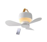 Bsbkoj Rechargeable Ceiling Fan, USB Hanging Fan, 6.81x5.35x3.54 Inches, Portable and Compact Design, Quiet 3-Speed Cooling Accessory for Bedroom, Outdoor Camping, Tents