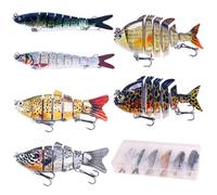 Bsbkoj Robot Bait, Multi-Piece Bass Bait, Portable Attractor for Sea Trout, Large Eye Catfish, Perch, Pond, Lake, Reservoir, Multi-piece Bait