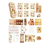 Bsbkoj Set - Capybara School Supplies Set with Cute Design - Student Desk Set for Nursery, Birthday, , Daughter, , Friends, Children, Girls, Teenagers, b, Siehe Beschreibung, See