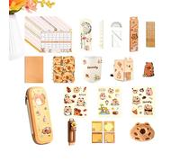 Bsbkoj Set - Capybara School Supplies Set with Cute Design - Student Desk Set for Nursery, Birthday, , Daughter, , Friends, Children, Girls, Teenagers, , Siehe Beschreibung, See