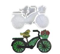 Bsbkoj Silicone Bicycle Mould, Bird on Bicycle Design, Reusable Mould, Non-Stick Silicone Soap Moulds, for Resin Casting, Candle Making, Soap Making, Wax Casting, Plaster Work and