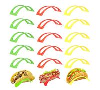Bsbkoj Single Taco Holder for Parties, Pack of 18 Burritos Trays, Burritos Serving Plates, for Dinner Parties, Parties, Summer Barbecues, Cinema Evening, Buffet, Home Cooking, Picnic