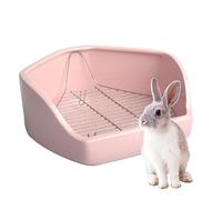Bsbkoj Small Animal Litter Box | Cage Litter Box Small Animal Toilet Pan,Pentagon Shape with Removable Wire Pet Pan for Duck, Chicken