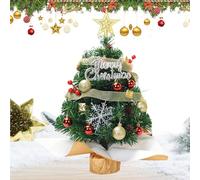 Bsbkoj Small Christmas Tree, Artificial Festive Decoration | Artificial Christmas Tree with Star at the Top | for Indoor Winter Parties Parties Room Coat Fireplace Table Centerpiece