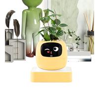 Bsbkoj Smart AI Pet Planter, Intelligent Pot with Multiple Expressions, 4-Inch Interactive Device with High-Tech Build, Tough Electronic Pot, Smart Hardware with Kawaii Style, Planter for Home