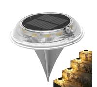 Bsbkoj Solar Ground Lights Set Kit, Waterproof Transparent Lamp System Pack for Outdoor, Solar Pathway Light Design Kit for Landscape, Durable ABS Build Material, Outdoor, Patio Path Walkway Lawn