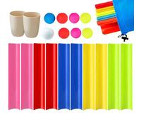 Bsbkoj Team Building Cup Set, Funny Portable Learning Game, 4.1x3.2 Inch High- Precision Cups, Cooperative Skill Game, Heavy-Duty Polymer with Industrial Style, Synergy Tool for Offices and Camps