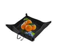 Bsbkoj Travel Accessories Organizer Tray - Waterproof Foldable Leather Valet Tray with Cushion Base for Small Needs like Keys, Watches, Phones and Wallet