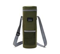 Bsbkoj Travel Insulated Wine Tote, Portable Wine Bag, Compact Wine Carrier, Foldable Liquor Bag, 12.6x4.72 Inches, Army Green, Camouflage, Thickened Camping Tote for Parties, The Beach and Traveling