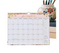 Bsbkoj Wall Calendar 2026 to 2027 - Flower Design Planner 36.8 x 29.9 cm - 2026-2027 Monthly Calendar for 18 Months - For Desk Office Daily Classroom School Workplace Home and New Year