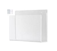 Bsbkoj Wall Mounted File Holder - Transparent Storage Container with Screws | Wall Mounted Brochure Tray with Document Holder | For Papers, Documents, Letters & Books in the Living Room, Bathroom