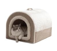 Bsbkoj Winter Cat Mat - 18-inch Warm Plush Enclosed Pet Bed for Napping, Indoor Comfort with Soft Washable Cushion, Winter Shelter for Kittens and Puppies, Fabric, Home Use