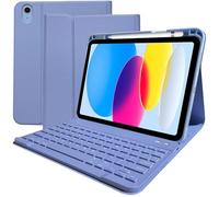 BSBLESS Keyboard Case for iPad 11th 10th Generation - iPad 10th Generation Case with Detachable Wireless Keyboard - Smart Folio Cover with Pencil Holder for 11-inch A16 2025 10.9-inch 2022, Purple