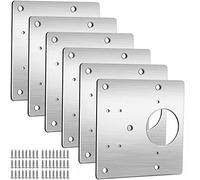 BSBMIEQM Cabinet Hinges Repair Plate,Stainless Steel Hinge Repair Brackets Kit,Kitchen Cupboard Door Hinge Repair Plate Kit Includes Fixing Screws,Protect Wooden Kitchen Cabinet Door,Furniture(6 PCS)…