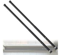 BsBsBest Sliding Door Security Bar 16.5" to 51" Sliding Door Lock 2 Pack Heavy Duty Sliding Glass Patio Door Window Security Bar Inside Childproof Adjustable Interior Extra Long Black