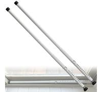 BsBsBest Sliding Door Security Bar 16.5" to 51" Sliding Door Lock 2 Pack Heavy Duty Sliding Glass Patio Door Window Security Bar Inside Childproof Adjustable Interior Extra Long White