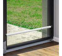 BsBsBest Sliding Door Security Bar 16.5" to 51" Sliding Door Lock Heavy Duty Sliding Glass Patio Door Security Bar Window Security Bar Inside Childproof Adjustable Interior Extra Long White