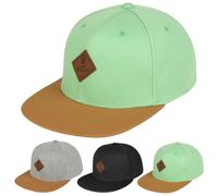 BSBUY Baseball Cap Men Flat Brim Kappe Cap, Classic Plain Baseball Hats Flat Peak Snapback Hat Cap Hip Hop Style, Adjustable Sports Casual Cap Breathable Summer Sun Visor Hat for Outdoor(Green+Brown)