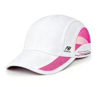 BSBUY Folding Baseball Cap, Collapsible Running Man Hat, Waterproof Outdoor Hat Cap, Quick Dry Sport Cap Adjustable Breathable Sun Hat Visors, Summer Cap Hat for Golf Activities(White)