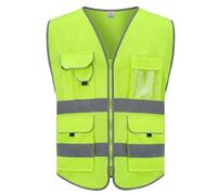 BSBUY Hi Vis Vests for Men Women High Visibility Reflective Safety Vest Reflective Security Jacket Reflective Waistcoat with Pockets for Adult Running Cycling Camping Hiking Build Oudoor Work(XL)