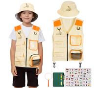 BSBUY Kid Explorer Kit Outdoor Adventure Set 5PCS Kid Explorer Costume Kit Bug Hunting Costume Outdoor Educational Kit Camping Adventure Dress Outfits for Dress up and Role Play