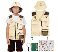 BSBUY Kid Explorer Kit Outdoor Adventure Set 5PCS Kid Explorer Costume Kit Bug Hunting Costume Outdoor Educational Kit Camping Adventure Dress Outfits for Dress up and Role Play