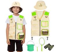 BSBUY Kid Explorer Kit Outdoor Adventure Set 6PCS Kid Explorer Costume Kit Bug Hunting Costume Outdoor Educational Kit Camping Adventure Dress Outfits for Dress up and Role Play