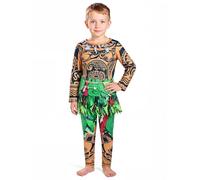BSBUY Kids Maui Costume Set Maui Tattoo Printing Long Sleeve Shirt and Pants Suit Ocean Adventure Maui Costume Outfits Hawaiian Fancy Dress for Boy Girl Halloween Birthday Role Play Outfit(140)