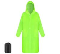 BSBUY Mens Long Waterproof Raincoat Rain Jacket Portable Ponchos Long Raincoat Hooded Lightweight Rain Coats Reflective Unisex Rain Poncho Reusable Rainsuit Hooded for Climbing Cycling Hiking(XXL)