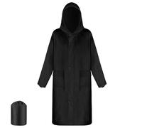 BSBUY Mens Long Waterproof Raincoat Rain Jacket Portable Ponchos Long Raincoat Hooded Lightweight Rain Coats Reflective Unisex Rain Poncho Reusable Rainsuit Hooded for Climbing Cycling Hiking(L)