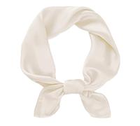 BSBUY Square Satin Silk Scarf Plain Neck Scarf, Lightweight Plain Bandana Wrap Square Large Square Satin Headscarves Hair, Accessories Classic Hair Scarf for Retro 50s 60s Style Wedding(Beige)