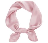 BSBUY Square Satin Silk Scarf Plain Neck Scarf, Lightweight Plain Bandana Wrap Square Large Square Satin Headscarves Hair, Accessories Classic Hair Scarf for 50s 60s Style Wedding(Light Pink)