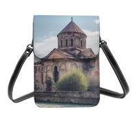 BSCKKDMN Armenian Church Small Crossbody Bags For Women Cell Phone Purse Pu Leather Wallet Bag With Shoulder Strap