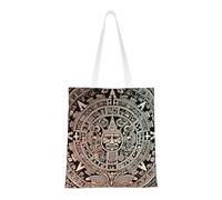 BSCKKDMN Australian Shepherd Tote Bag For Women,Canvas Shoulder Bags With Pockets Shopping Bag Cute Reusable Grocery Bags, Mayan Calendar End of the World, One Size