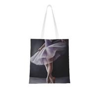 BSCKKDMN Christmas Tree Snow Tote Bag For Women,Canvas Shoulder Bags With Pockets Shopping Bag Cute Reusable Grocery Bags, Ballet Dancer, One Size
