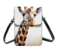 BSCKKDMN Cute Giraffe Small Crossbody Bags For Women Cell Phone Purse Pu Leather Wallet Bag With Shoulder Strap