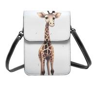 BSCKKDMN Cute Giraffe Small Crossbody Bags For Women Cell Phone Purse Pu Leather Wallet Bag With Shoulder Strap