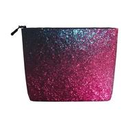 BSCKKDMN Gradient Sequin Sparkle Makeup Bag For Women, Waterproof Linen Travel Cosmetic Case Lightweight Zipper Travel Toiletry Bag Organizer Makeup Brushes Storage Bag