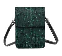 BSCKKDMN Hacker Small Crossbody Bags For Women Cell Phone Purse Pu Leather Wallet Bag With Shoulder Strap