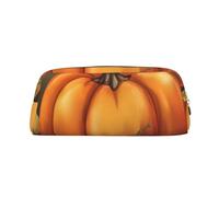 BSCKKDMN Leather Pencil Case Cute Zipper Pencil Pouch Pen Bag Multifunctional Travel Makeup Cosmetic Bag Thanksgiving Day Punmpkin Key Pouch For Women Men Work Office