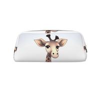 BSCKKDMN Leather Pencil Case Cute Zipper Pencil Pouch Pen Bag Multifunctional Travel Makeup Cosmetic Bag Cute Giraffe Key Pouch For Women Men Work Office