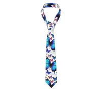 BSCKKDMN Men'S Ties Colorful Butterfly Ties For Men Skinny Classic Neckties For Wedding Groomsmens Dances Party Valentine'S Day, Black, One size