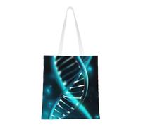 BSCKKDMN Skyscraper Buildings Tote Bag For Women,Canvas Shoulder Bags With Pockets Shopping Bag Cute Reusable Grocery Bags, Science Gene Strand, One Size