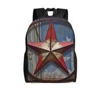 BSCKKDMN Travel Laptop Backpack For Women Men,Waterproof Lightweight Cute Backpack American Wastern Texas Star Casual Daypack