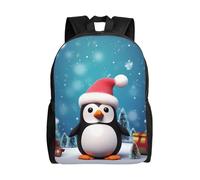 BSCKKDMN Travel Laptop Backpack For Women Men,Waterproof Lightweight Cute Backpack Christmas Penguin Casual Daypack