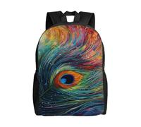 BSCKKDMN Travel Laptop Backpack For Women Men,Waterproof Lightweight Cute Backpack Colored Peacock Casual Daypack
